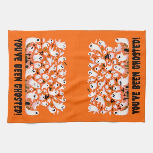 Funny, du bist gehostet worden! Geister auf dem Fr Geschirrtuch (Horizontal)