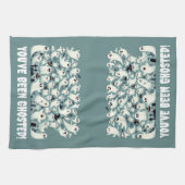 Funny, du bist gehostet worden! Geister auf dem Fr Geschirrtuch (Horizontal)