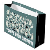 Funny, du bist gehostet worden! Geister auf dem Fr Große Geschenktüte (Vorderseite Schrägansicht)
