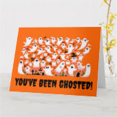Funny, du bist gehostet worden! Geister auf dem Fr Karte (Gelbe Blume)