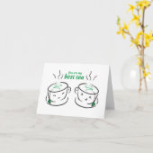 Funny, du bist mein bester Tee, du bist meine Best Karte (Gelbe Blume)