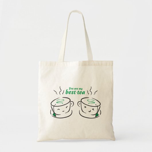 Funny, du bist mein bester Tee, du bist meine Best Tragetasche (Vorne)