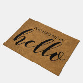 Funny, du hattest mich bei Hello Imitats Coir Fußmatte (Schrägansicht)