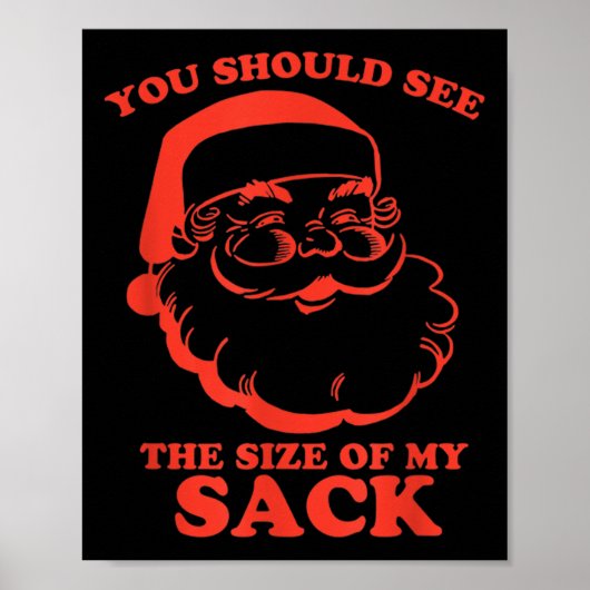 Funny, du solltest die Größe meines Sackes Santa C Poster (Vorne)