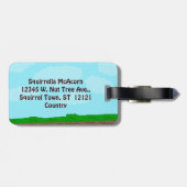 Funny, du tust mir Nüsse Eichhörnchen Puff Gepäckanhänger (Rückseite horizontal)