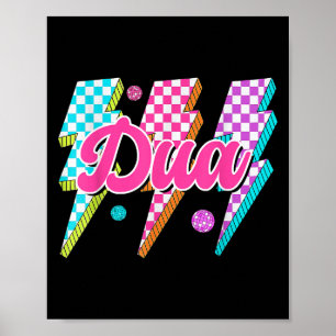Funny Dua Blitz Checkered I Liebe in den 80er Jahr Poster