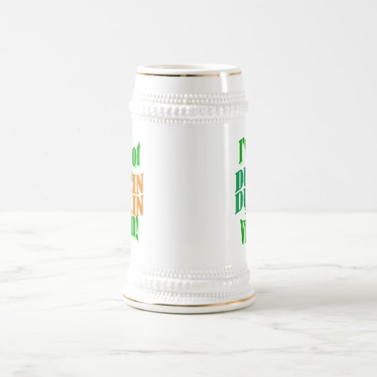 Funny Dublin Vision St Patrick's Day Bierglas (Mittel)