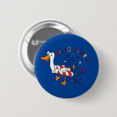 Funny Duck 4. Juli Kinder Niedlich Button (Vorne & Hinten)