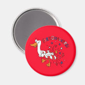 Funny Duck 4. Juli Kinder Niedlich Magnet (Vorderseite/Rückseite)