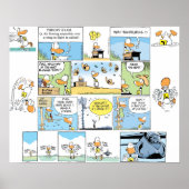 Funny Duck Aviation Cartoon Poster (Vorne)