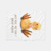 Funny Duck Baby Fleece Blanket (Vorderseite (Horizontal))
