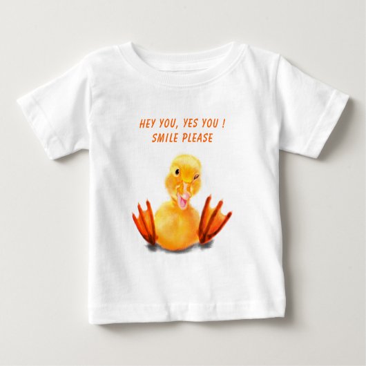 Funny Duck Baby T - Shirt - Benutzerdefinierter Te (Vorderseite)