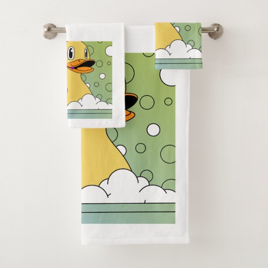 Funny Duck Bad Handtuchhandtuch Set - Custom 3-Pie (Insitu)