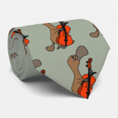 Funny Duck billed Platypus spielt Cello Music Krawatte (Gerollt)