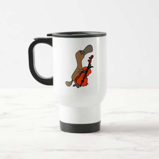 Funny Duck billed Platypus spielt Cello Music Reisebecher (Links)