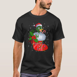 Funny Duck Bird in Weihnachtssocken Weihnachtsduck T-Shirt