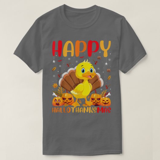 Funny Duck Bird Lover Happy Duck HelloDankeMas T- T-Shirt (Design vorne)