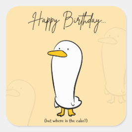 Funny Duck Birthday Sticker - Personalisiertes Ges