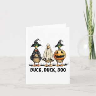 Funny Duck Boo Halloween Kostümduck Karte