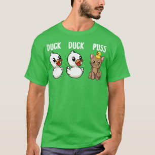 Funny Duck Cat Pun Meme Men Frauen Kinder Hübsche T-Shirt