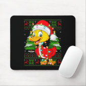 Funny Duck Christmas Lights Santa Costume Ugly Xma Mousepad (Mit Mouse)