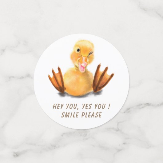 Funny Duck Confetti Smile - Benutzerdefinierter Te Konfetti (Klein Vorderseite)