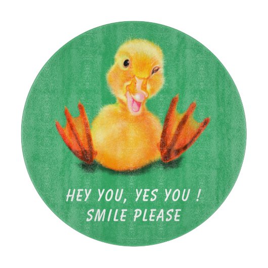 Funny Duck Cutting Board Schneidebrett (Vorderseite)