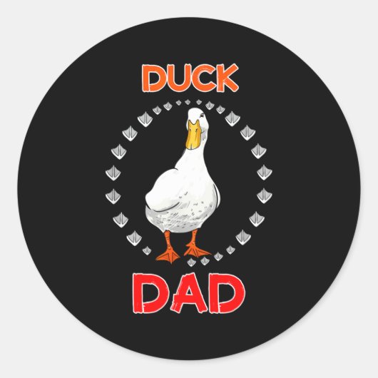 Funny Duck Dad Duck Lover Funny Duck Owner For Men Runder Aufkleber (Vorderseite)