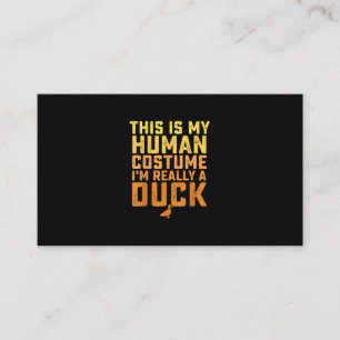 Funny Duck Das ist mein menschliches Kostüm Hallow Visitenkarte