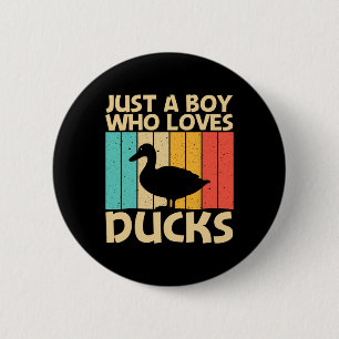 Funny Duck Design für Boys Kids Duck Bauer Huntin Button