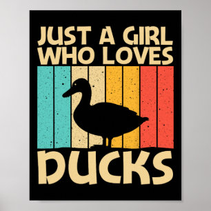 Funny Duck Design für Mädchen Kinder Ente Bauer Hu Poster