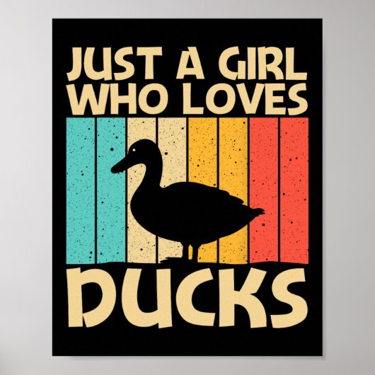 Funny Duck Design für Mädchen Kinder Ente Bauer Hu Poster (Vorne)