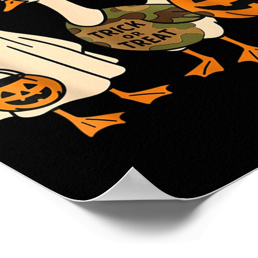 Funny Duck Duck Boo Halloween Costume Duck  Poster (Ecke)