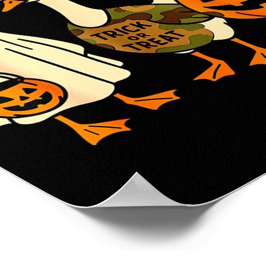 Funny Duck Duck Boo Halloween Costume Duck  Poster (Ecke)
