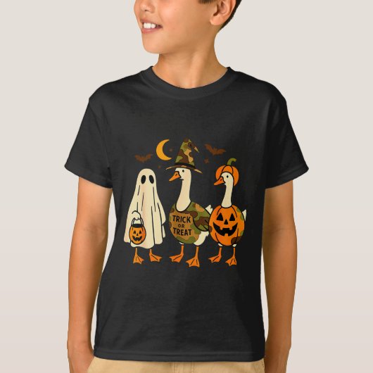 Funny Duck Duck Boo Halloween Costume Duck T-Shirt (Vorderseite)