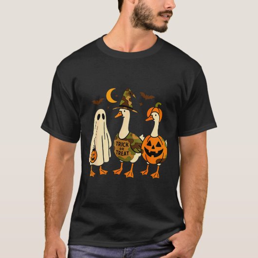 Funny Duck Duck Boo Halloween Costume Duck T-Shirt (Vorderseite)