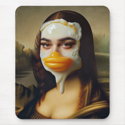 Funny Duck Face Egg Mona Mousepad (Vorne)