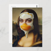 Funny Duck Face Egg Mona Postkarte (Vorne/Hinten)