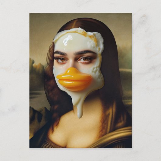 Funny Duck Face Egg Mona Postkarte (Vorderseite)