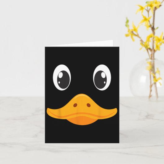 Funny Duck Face Kostüm für Männer Erwachsene Kinde Karte (Gelbe Blume)