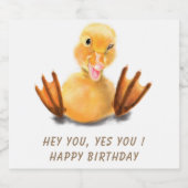 Funny Duck Frische Pasta machen Weinkultur und Erd Schaumweinetikett (Einzelnes Label)