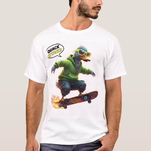 Funny Duck Grafisches T-Shirt für Skater & Trendy (Vorderseite)