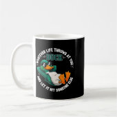Funny Duck Graphic Life Quote Men Women Gift Kaffeetasse (Links)