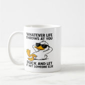 Funny Duck Graphic Men Women Funny Quote  Kaffeetasse (Links)