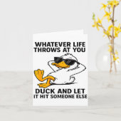 Funny Duck Graphic Men Women Funny Quote Karte (Gelbe Blume)