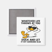 Funny Duck Graphic Men Women Funny Quote Magnet (Vorderseite/Rückseite)