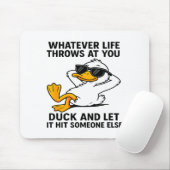 Funny Duck Graphic Men Women Funny Quote Mousepad (Mit Mouse)