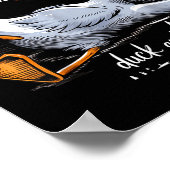 Funny Duck Graphic Tee Men Women Funny Quote Poster (Ecke)
