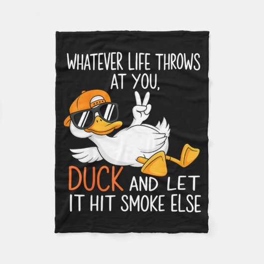 Funny Duck Graphic Tees Men Women Funny Quote Fleecedecke (Vorderseite)