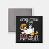 Funny Duck Graphic Tees Men Women Funny Quote Magnet (Vorderseite/Rückseite)